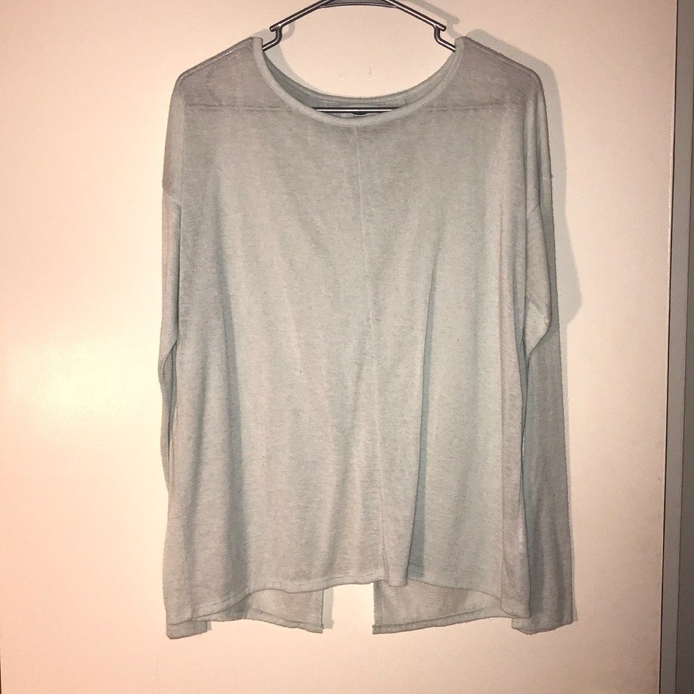 Open back long sleeve T-shirt